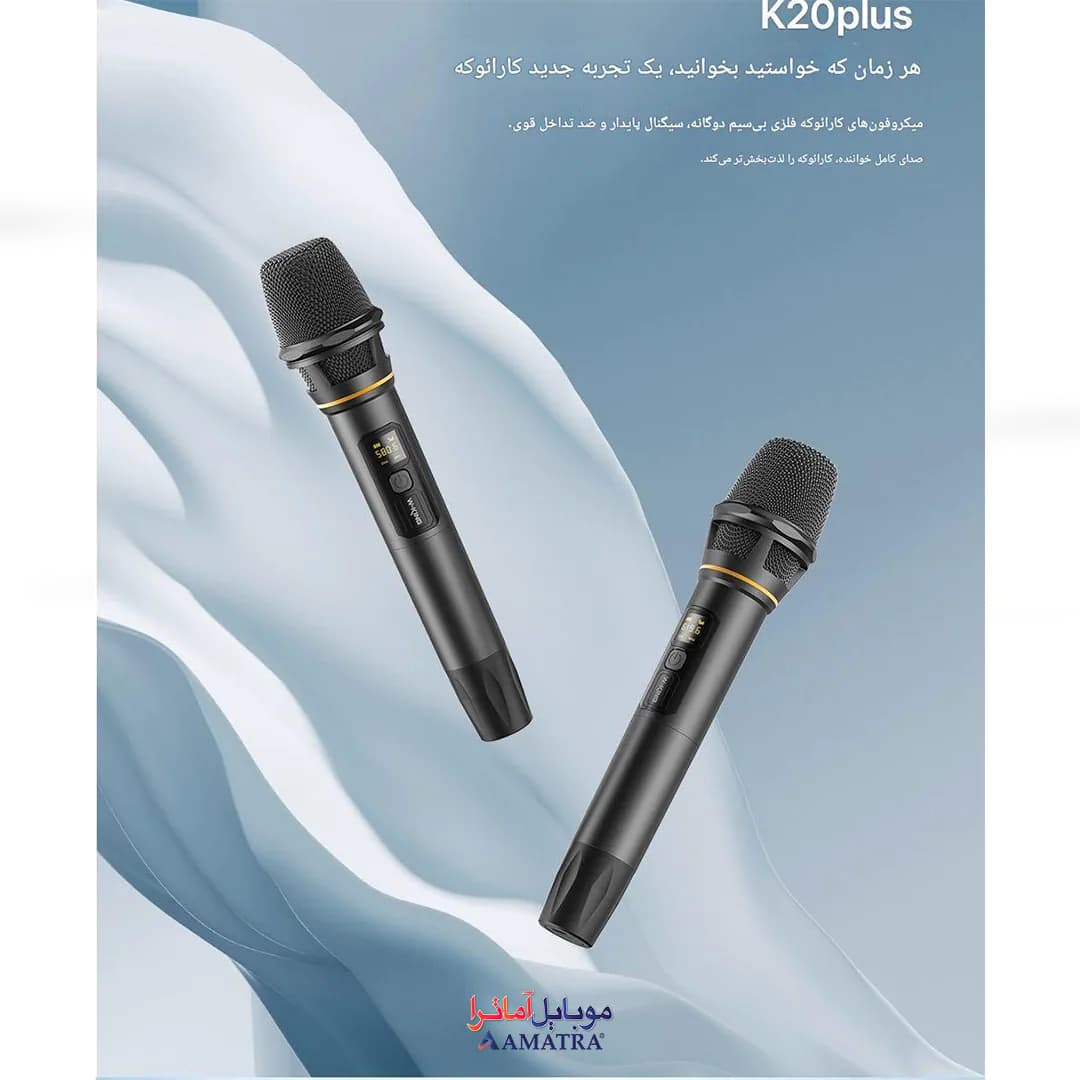 اسپیکر بلوتوثی 400 وات دبلیو کینگ همراه با 2 میکروفن مدل W-King K20Plus — تصویر ۸