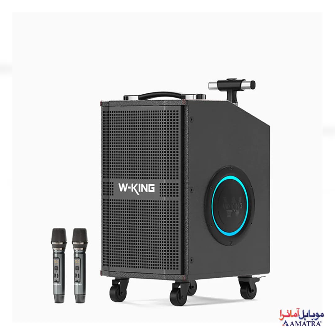 اسپیکر بلوتوثی 120 وات دبلیو کینگ همراه با 2 میکروفن مدل W-King K21 SE