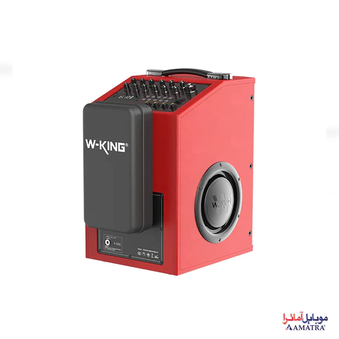 اسپیکر بلوتوثی 120 وات دبلیو کینگ همراه با 2 میکروفن مدل W-King K21 SE — تصویر ۳