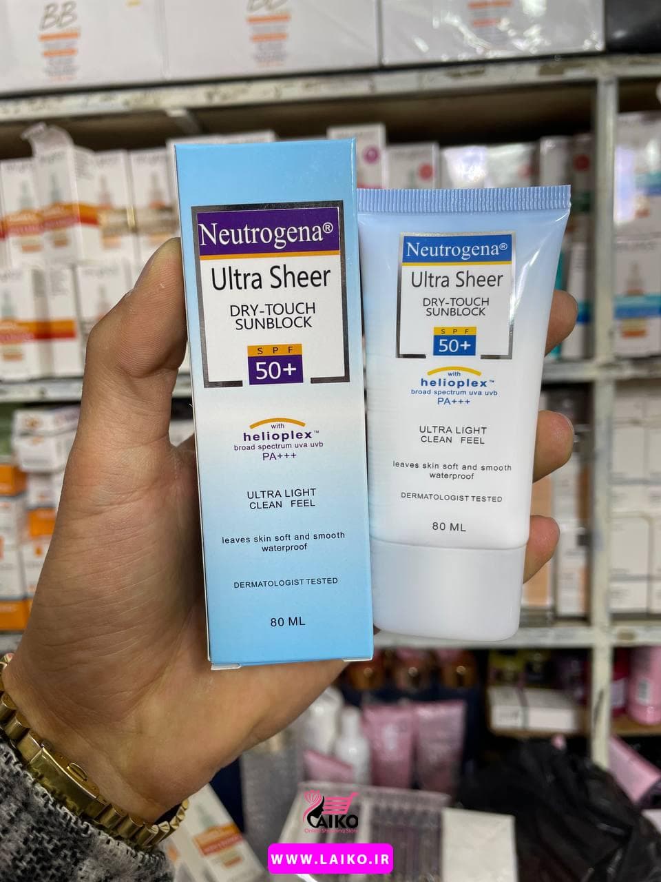 کرم ضدآفتاب اولترا شیر نوتروژینا Neutrogena SPF+50 — تصویر ۳