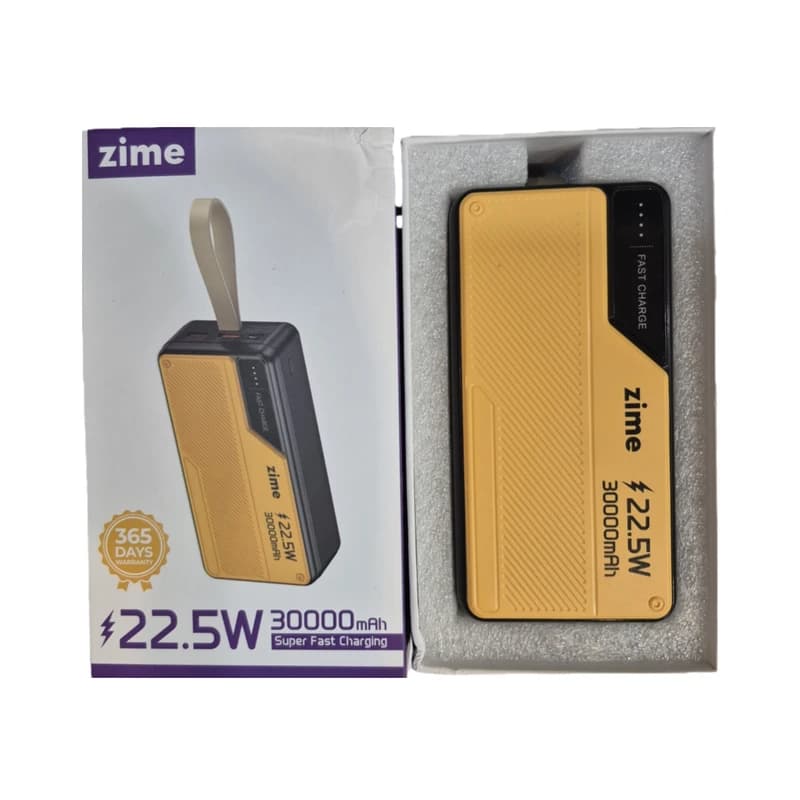 پاوربانک زیم ZIME مدل B13 ظرفیت 30000 میلی‌آمپرساعت | توان 22.5 وات، شارژ سریع و نمایشگر LED — تصویر ۲