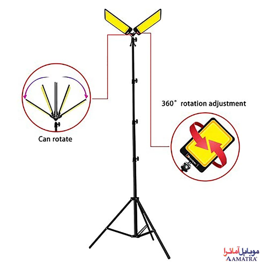 چراغ کمپینگ 2 پر کانپکس مدل FR-28 COB RF با سه پایه — تصویر ۸