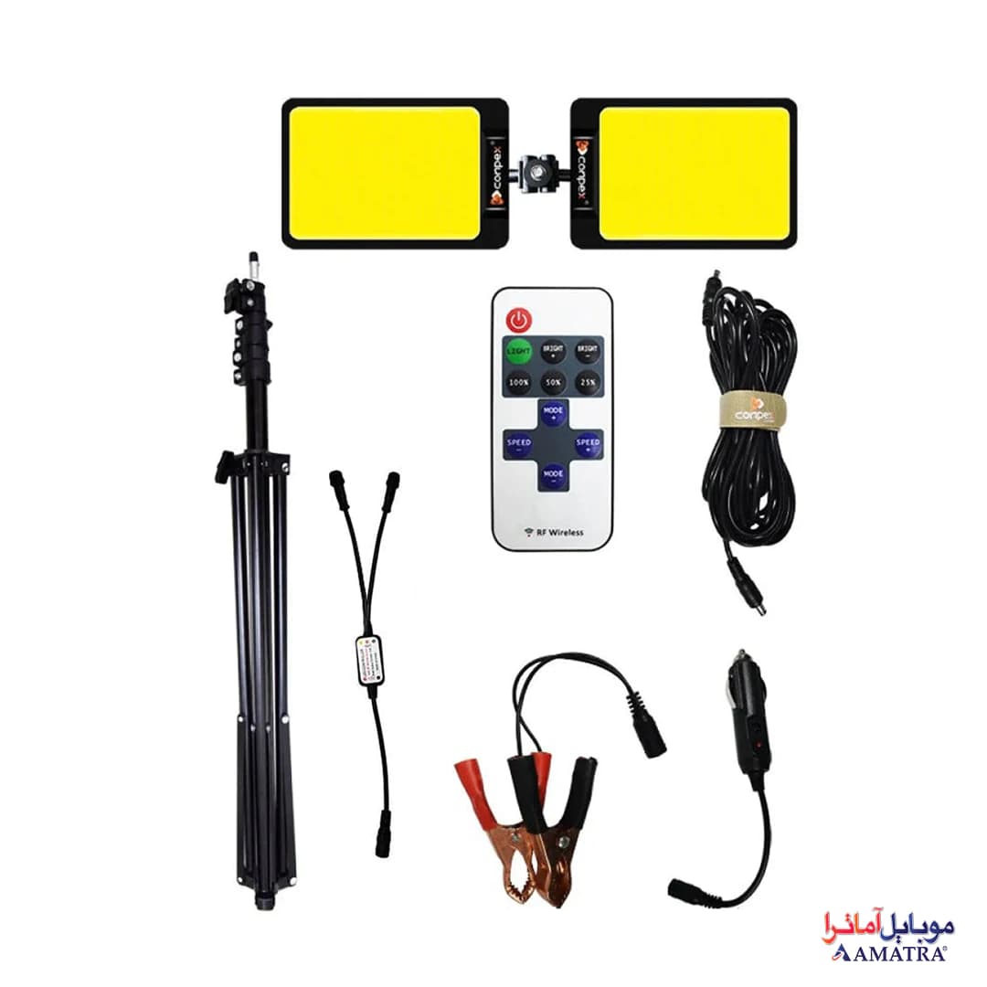 چراغ کمپینگ 2 پر کانپکس مدل FR-28 COB RF با سه پایه — تصویر ۴