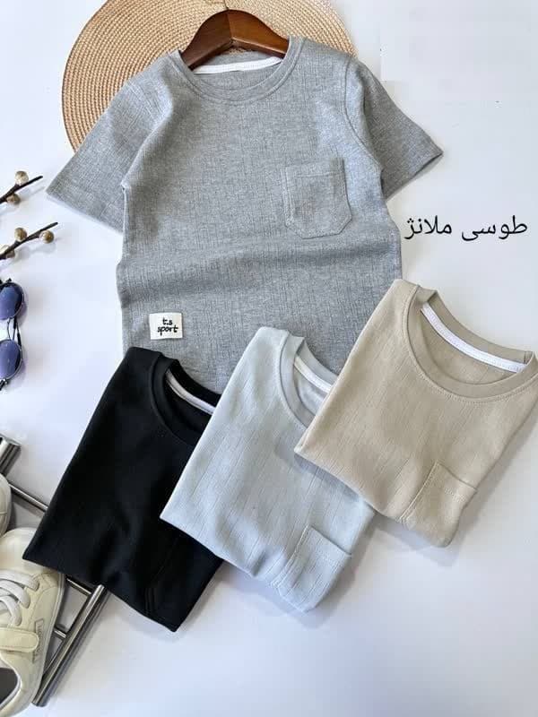 تیشرت پسرانه تک جیب صد در صد پنبه — تصویر ۲