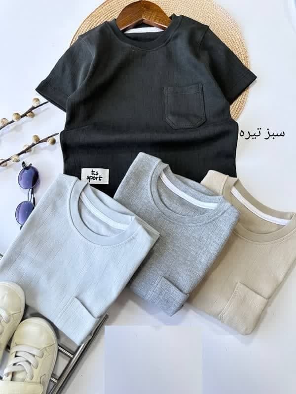 تیشرت پسرانه تک جیب صد در صد پنبه — تصویر ۳