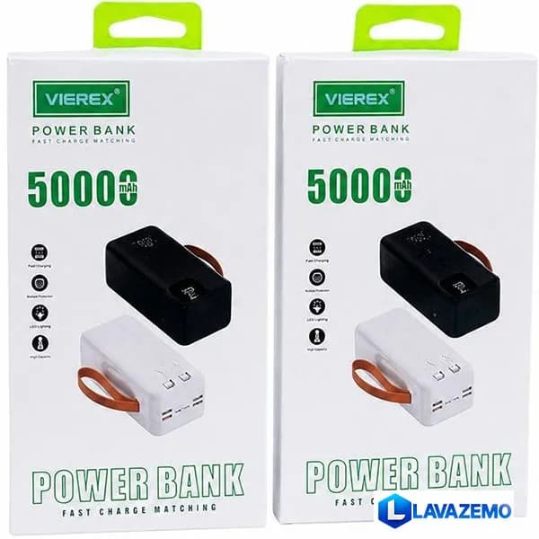پاوربانک 50000 میلی آمپر فست شارژ با کابل داخلی مدل Virex PB-50 — تصویر ۹