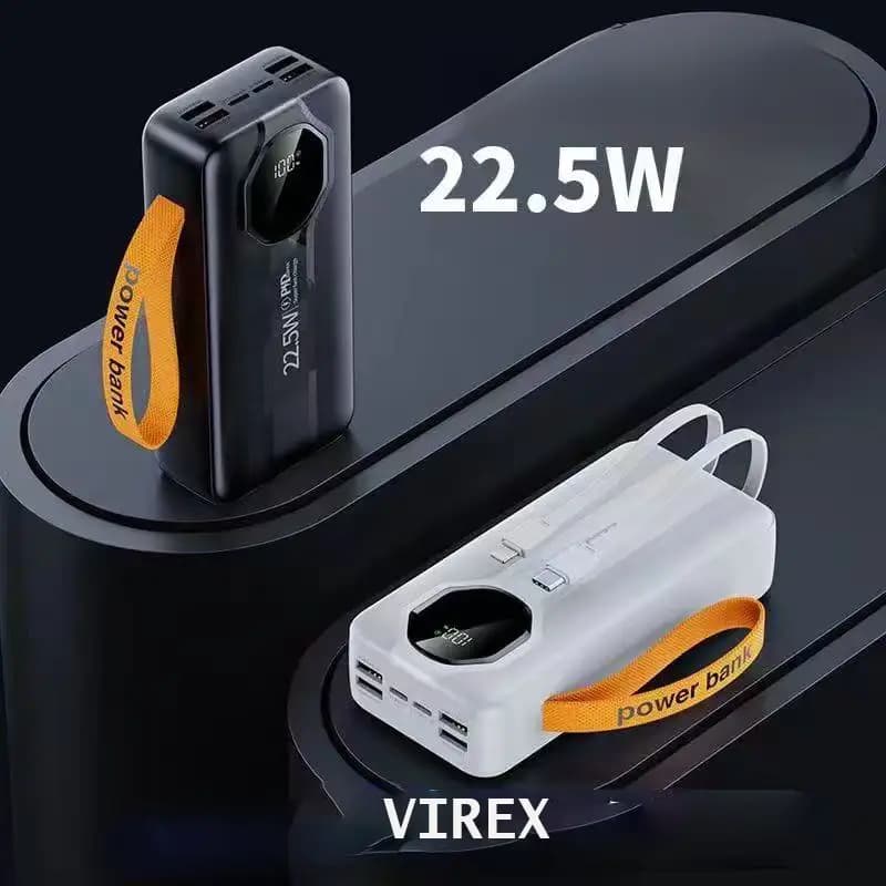 پاوربانک 30000 میلی آمپر فست شارژ با کابل داخلی مدل Virex PB-16 — تصویر ۴
