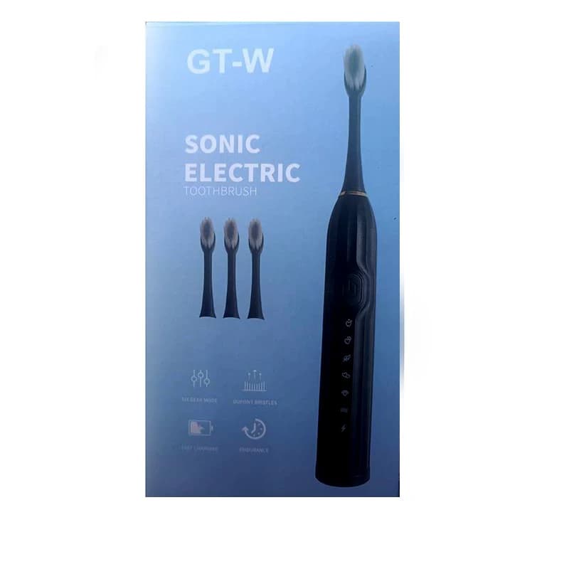 مسواک برقی شارژی سونیک GT-W | شش حالته با ۳ سری یدک، باتری ۵۰۰ میلی‌آمپرساعت — تصویر ۲