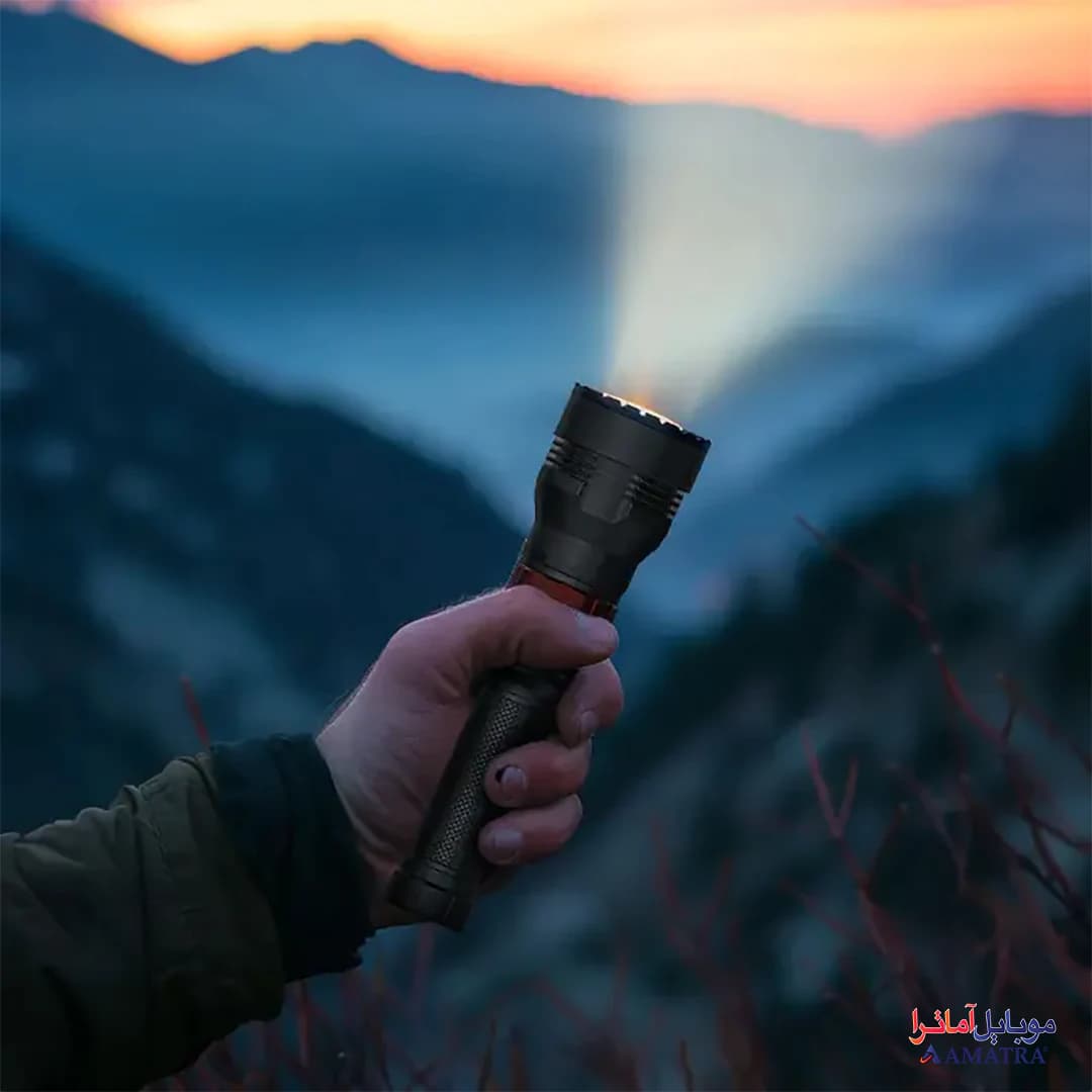 چراغ قوه ضد آب 4000 میلی آمپر پاورولوژی مدل PPBCHA64 — تصویر ۷