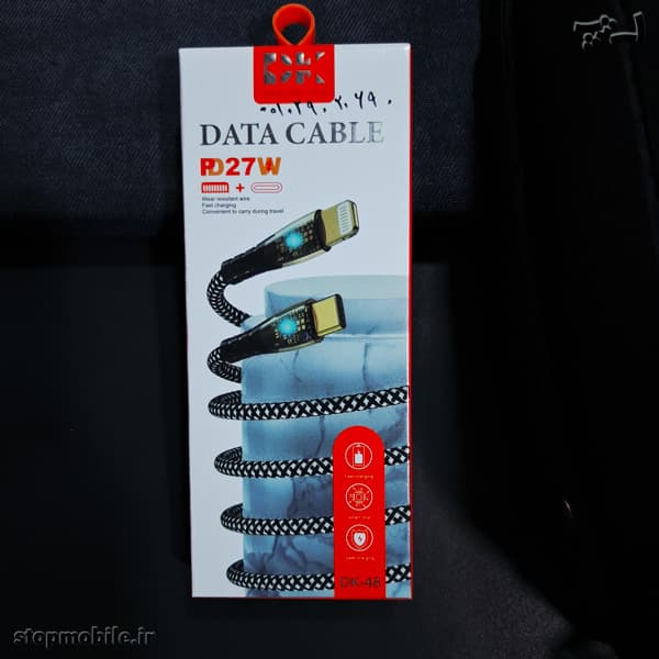 کابل شارژ مدل DK-48 از نوع Type-C به Lightning طول 1 متر | 27 وات | کنفی