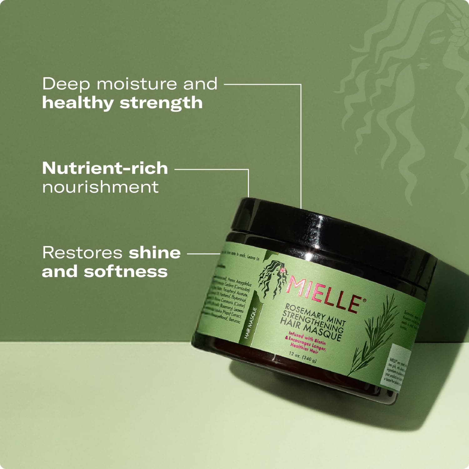 ماسک داخل حمام رزماری و بیوتین میله Mielle — تصویر ۲