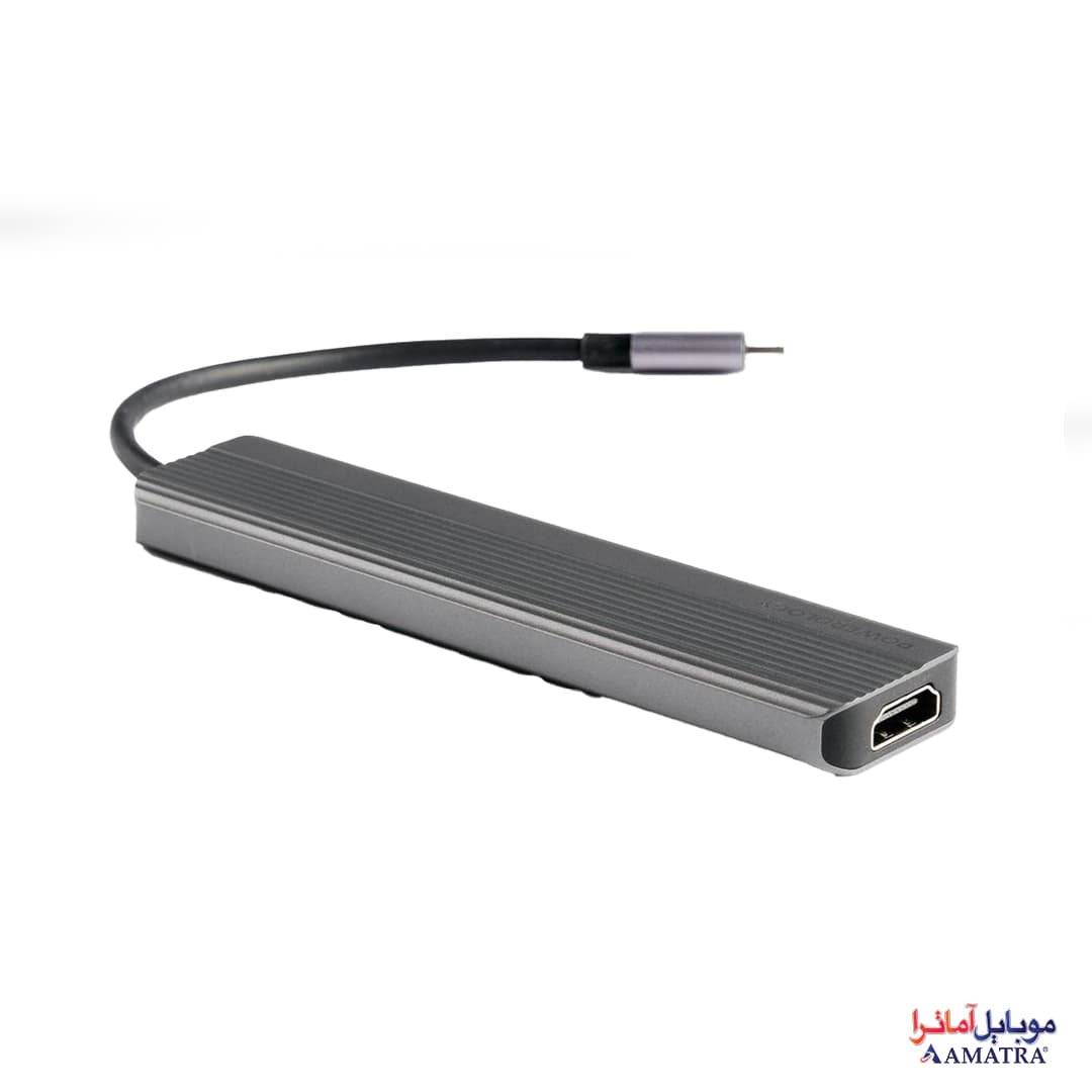 هاب 6 پورت USB-C پاورولوژی مدل P61HBCGY — تصویر ۵