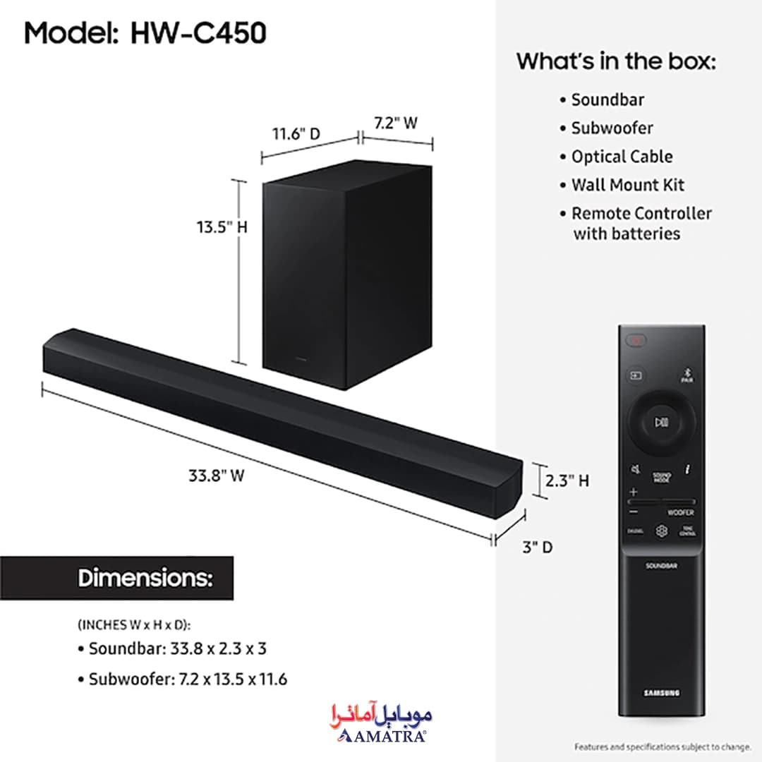 ساندبار سامسونگ مدل SAMSUNG HW-C450 — تصویر ۶