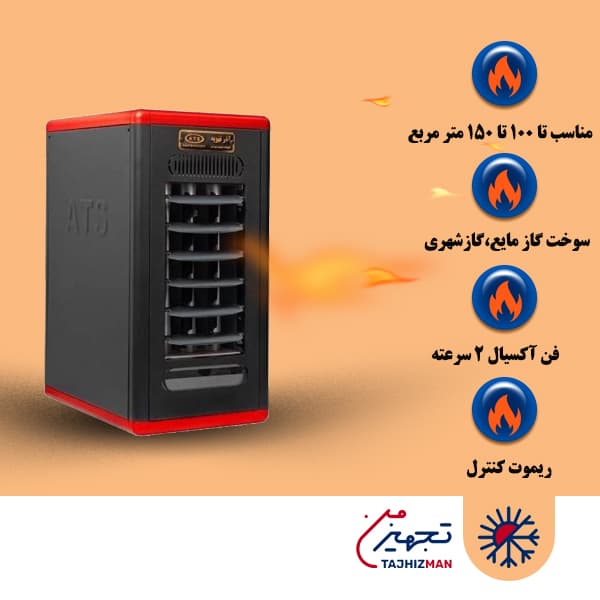 هیتر گازی آذر تهویه مدل A618 پرومکس