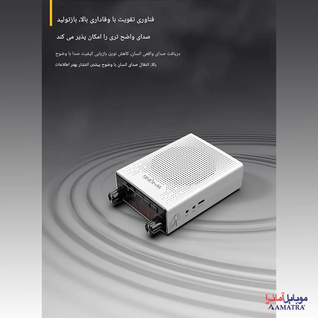تقویت کننده صدا و رکوردر بلوتوثی دبلیو کینگ مدل W-King KS06 — تصویر ۷