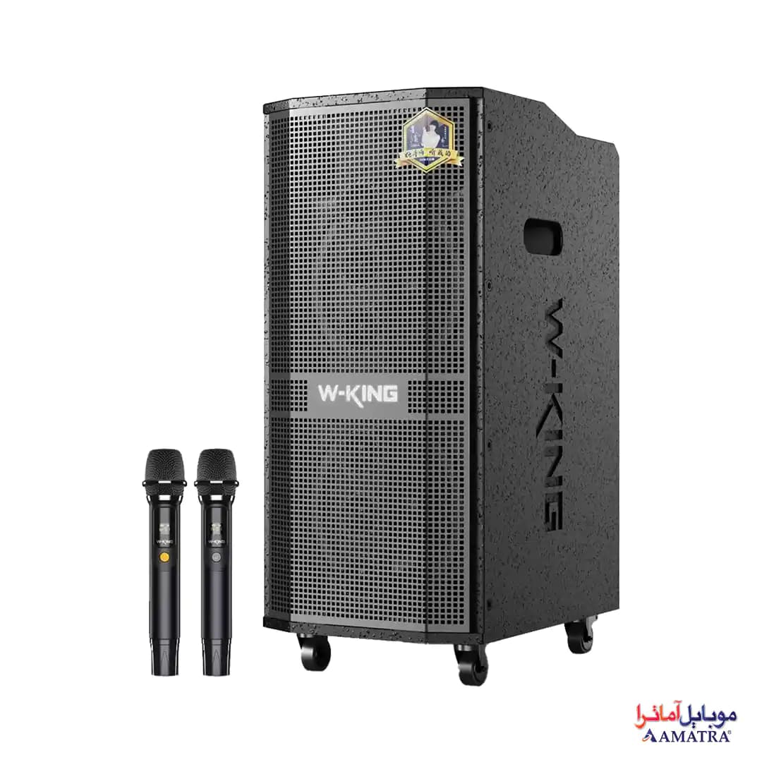 اسپیکر بلوتوثی قابل حمل ۳۶۰ وات به همراه ۲ میکروفون مدل W-King K20 Pro