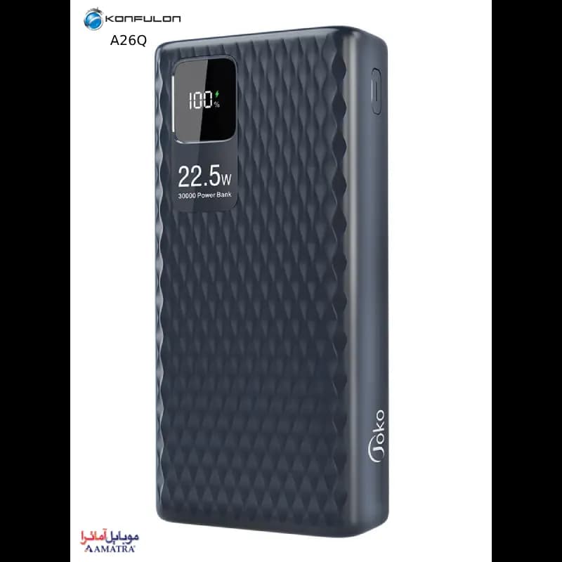 کیس و برد پاوربانک ۳۰۰۰۰ میلی آمپر سوپر فست شارژ کانفلون مدل A26Q