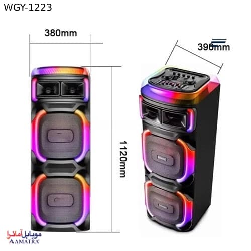 اسپیکر بلوتوثی مدل WGY-1223 BT همراه با ریموت — تصویر ۴