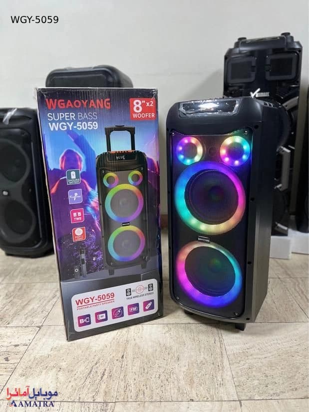پارتی باکس و اسپیکر بلوتوثی سوپر باس WGAOYANG مدل WGY-5059 — تصویر ۲