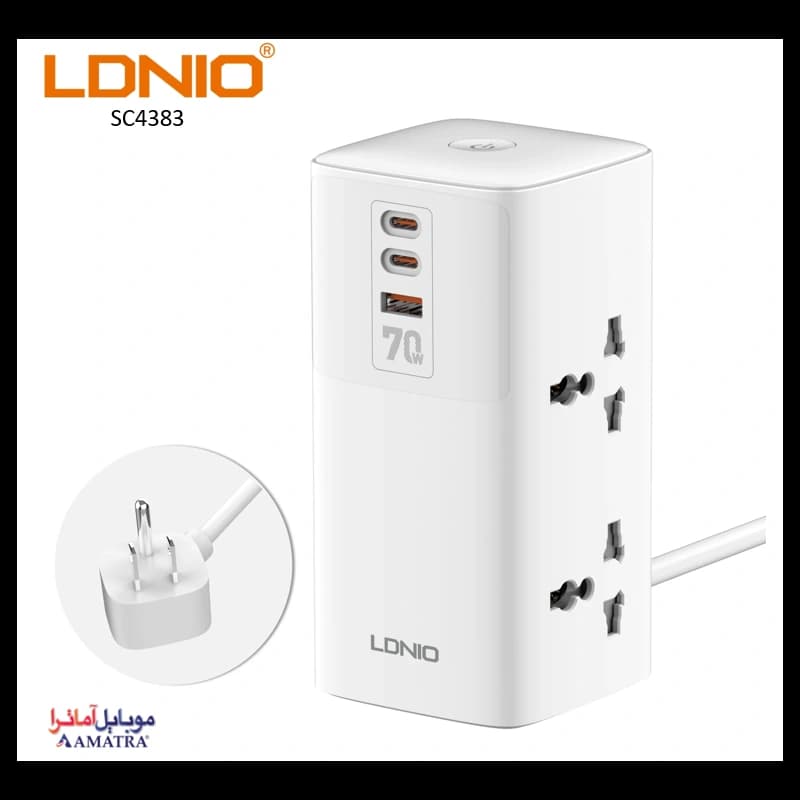 چند راهی و محافظ برق ۷۰ وات ۷ پورت الدینیو مدل Ldnio SC4383