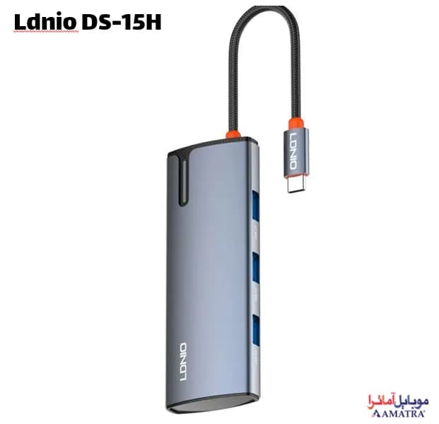 هاپ ۵ پورت تایپ سی الدینیو مدل Ldnio DS-15H — تصویر ۵