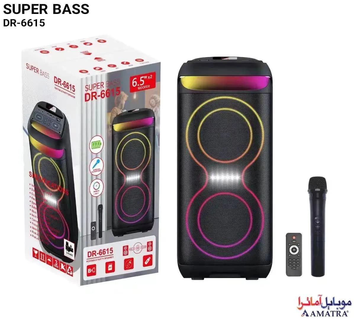 اسپیکر بلوتوثی قابل حمل سوپر باس مدل DR-6615 — تصویر ۲