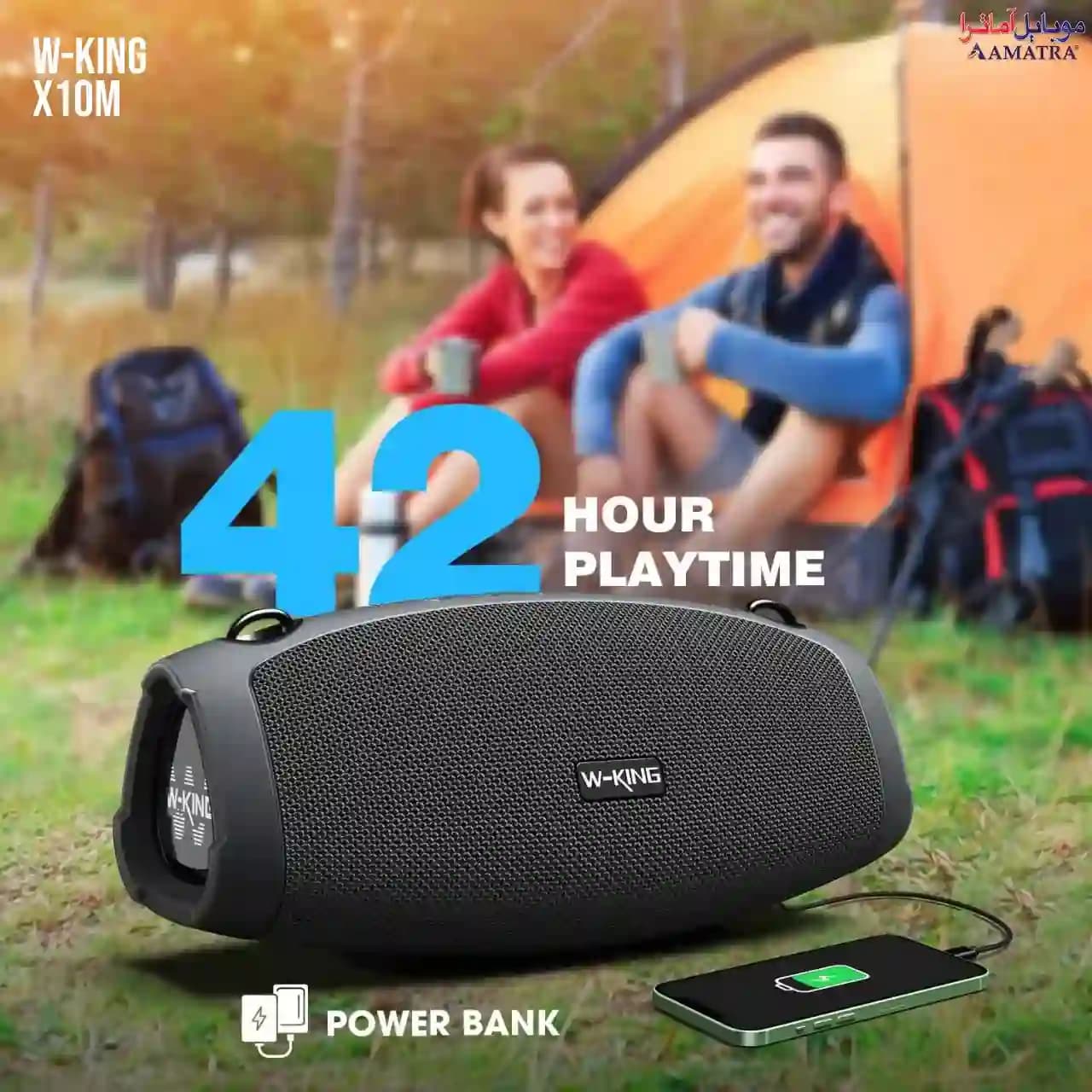 اسپیکر‌ بلوتوثی قابل حمل دبلیو کینگ مدل W-king X10M — تصویر ۳