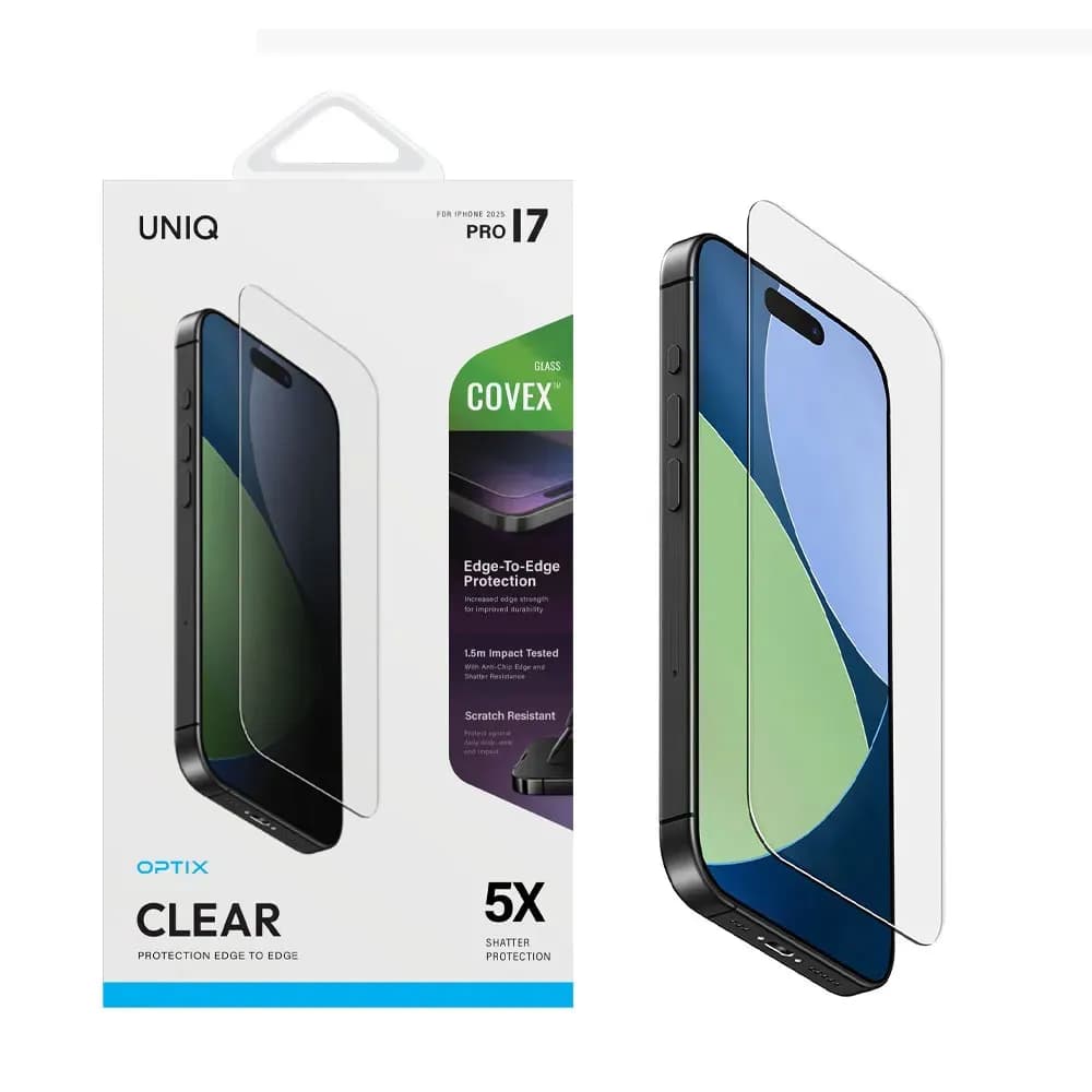 گلس آیفون 17 پرو UNIQ Optix Covex Clear