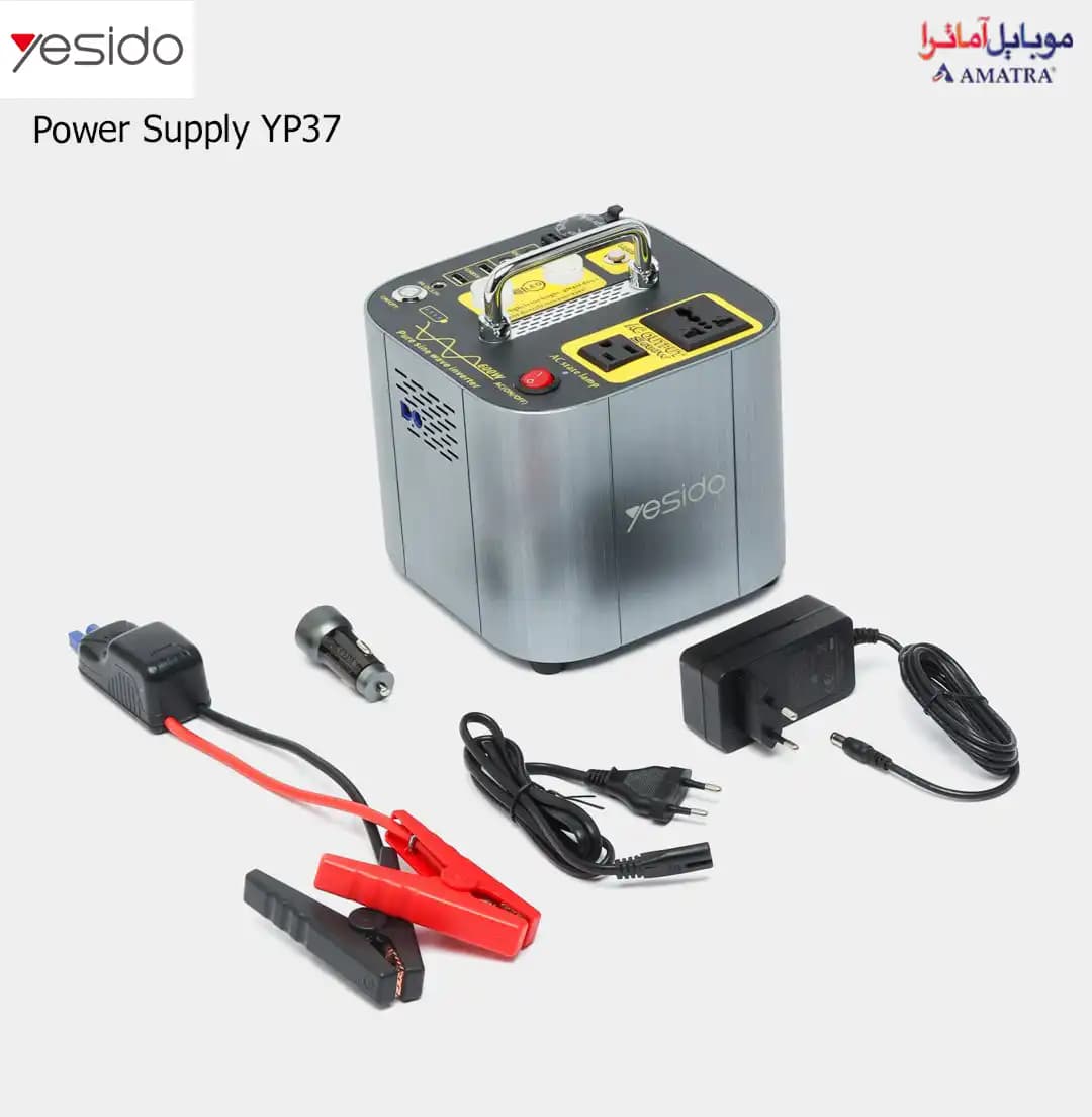 پاور ژنراتور و جامپ استارتر 600 وات قابل حمل خورشیدی 160000 میلی آمپر مدل Yesido YP37 — تصویر ۲