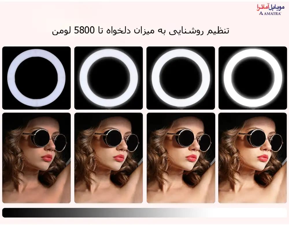 رینگ لایت 21 اینچ مدل RL-21 به همراه سه پایه (اورجینال) — تصویر ۸