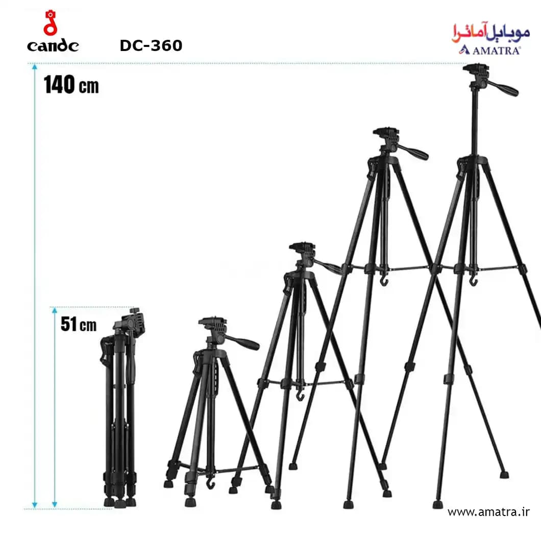 سه پایه عکاسی حرفه ای دوربین و موبایل مدل Candc DC-360 — تصویر ۶
