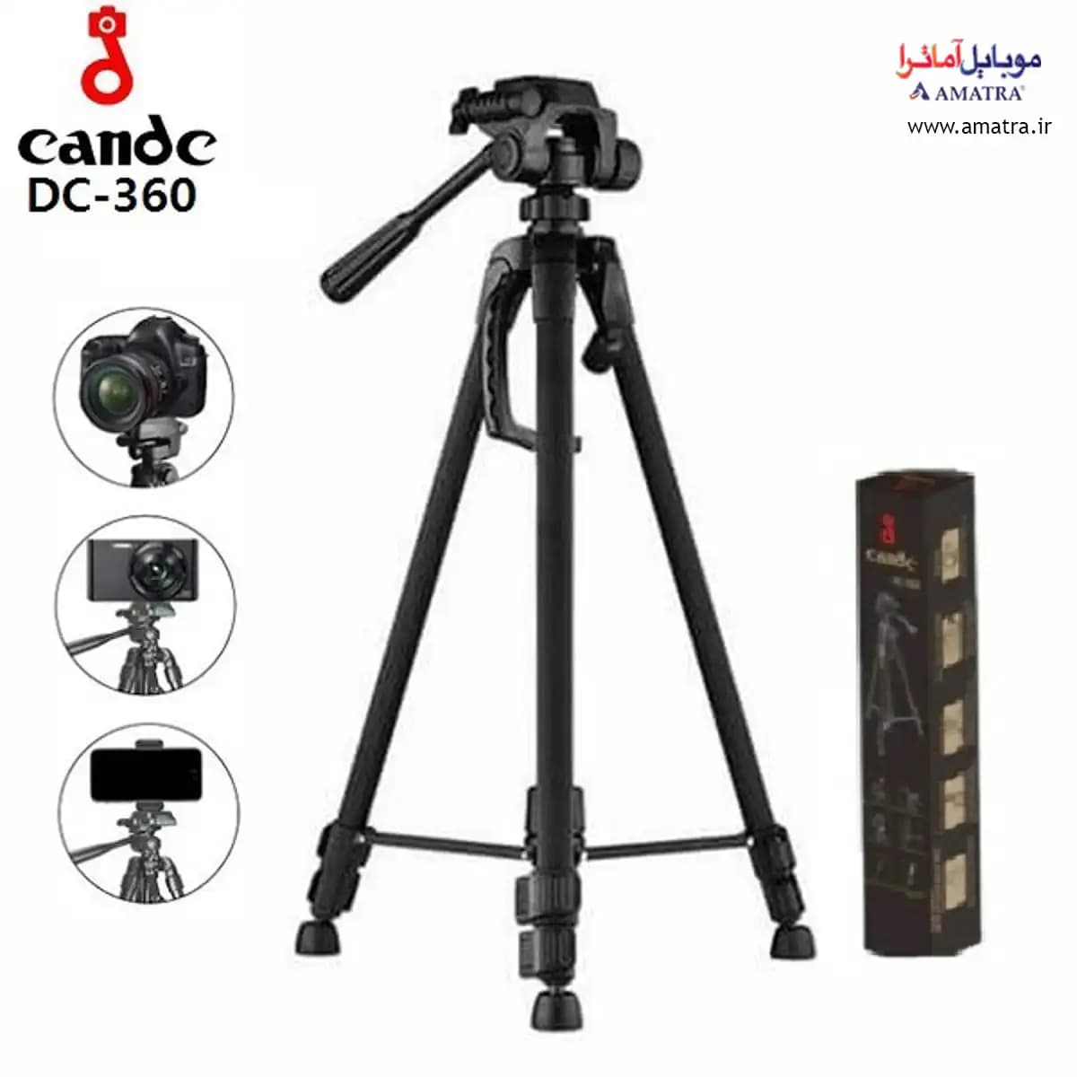 سه پایه عکاسی حرفه ای دوربین و موبایل مدل Candc DC-360 — تصویر ۷