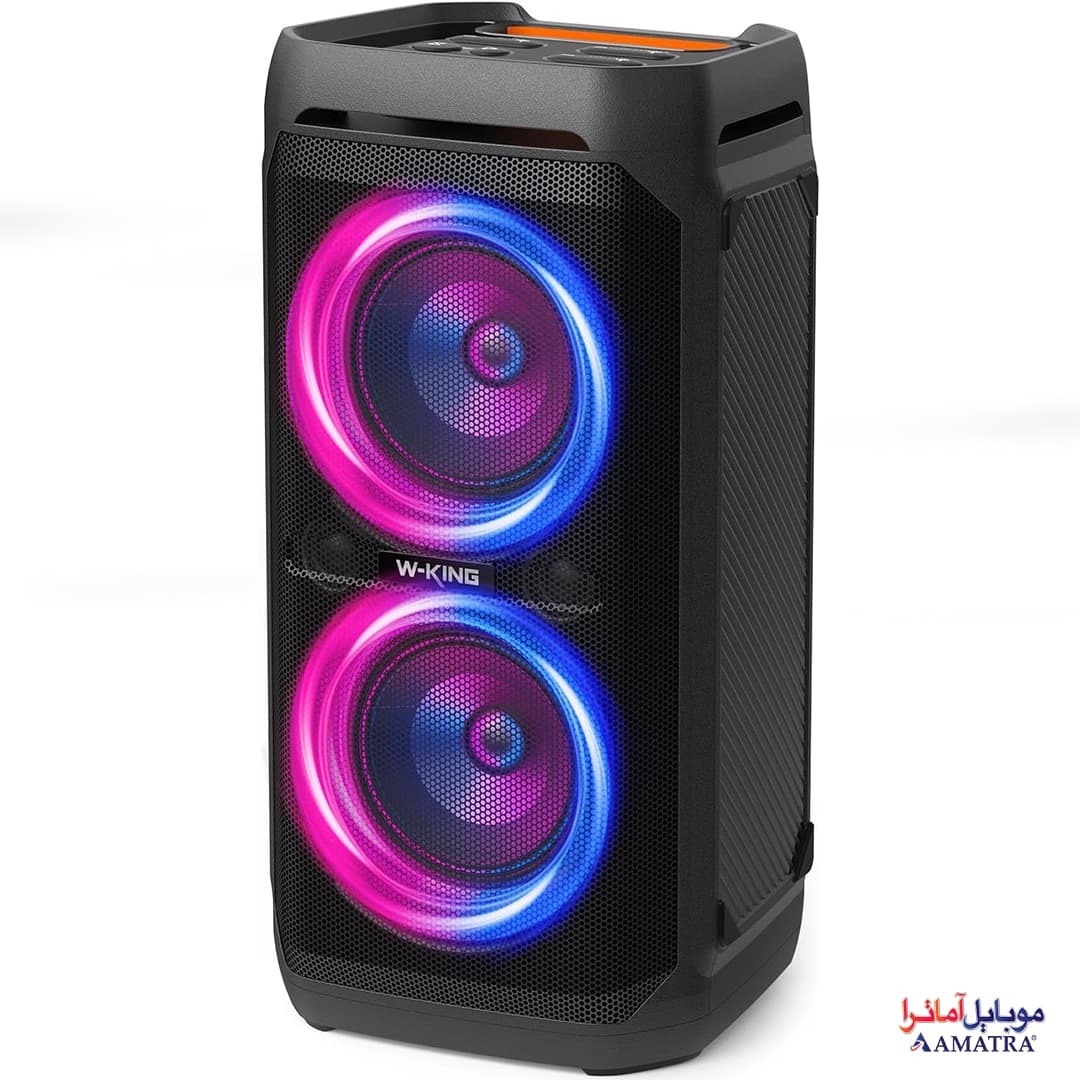 اسپیکر بلوتوثی قابل حمل دبلیو کینگ مدل W-KING T11 با رقص نور