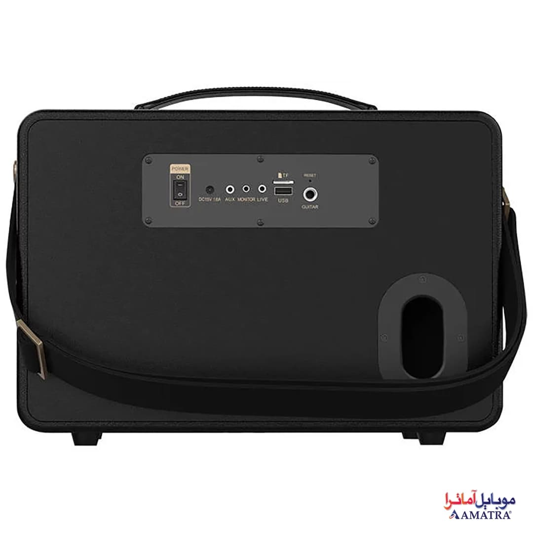 اسپیکر بلوتوثی قابل حمل دبلیو کینگ مدل W-KING K6S رم و فلش خور، توان 100 وات، با میکروفون — تصویر ۳