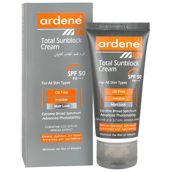 کرم ضد آفتاب آقایان SPF50 آردن