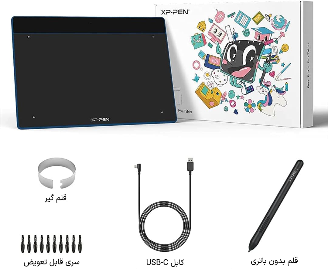 تبلت طراحی گرافیکی و قلم نوری XP-PEN DECO FUN L — تصویر ۵