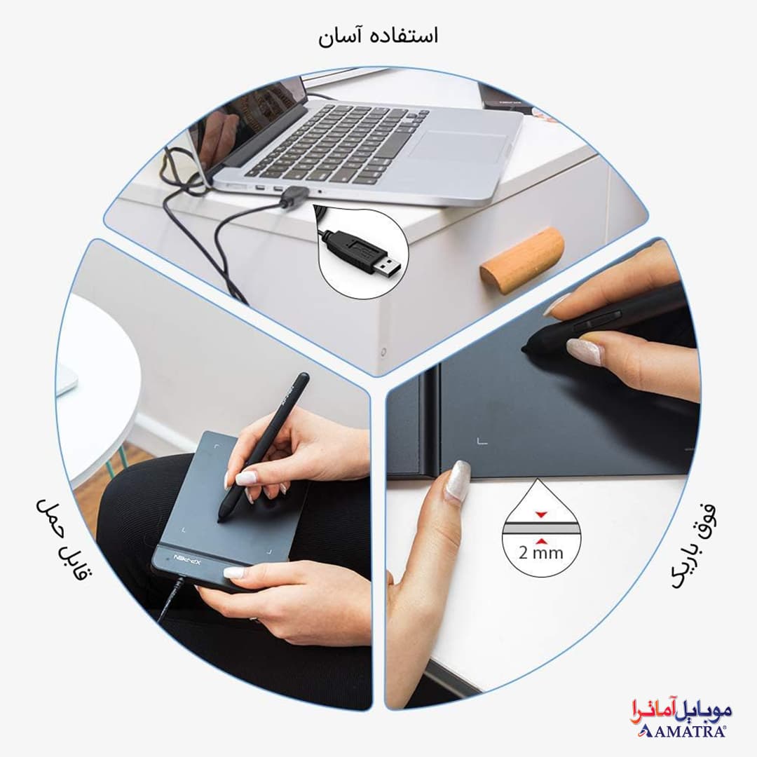 تبلت طراحی گرافیکی و قلم نوری XP-PEN G430S — تصویر ۴