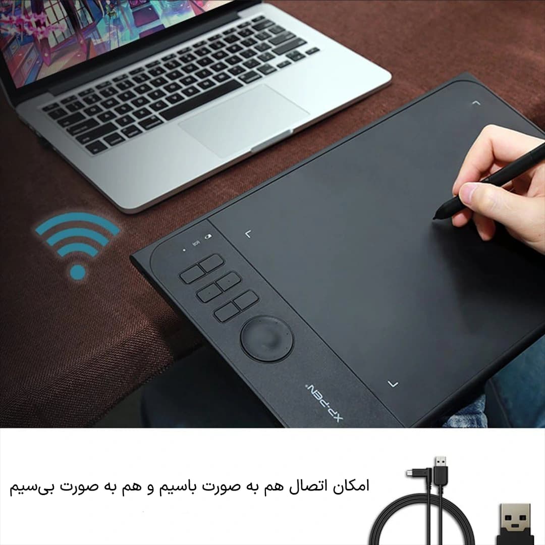 تبلت طراحی گرافیکی و قلم نوری بیسیم XP-PEN STAR06 — تصویر ۵