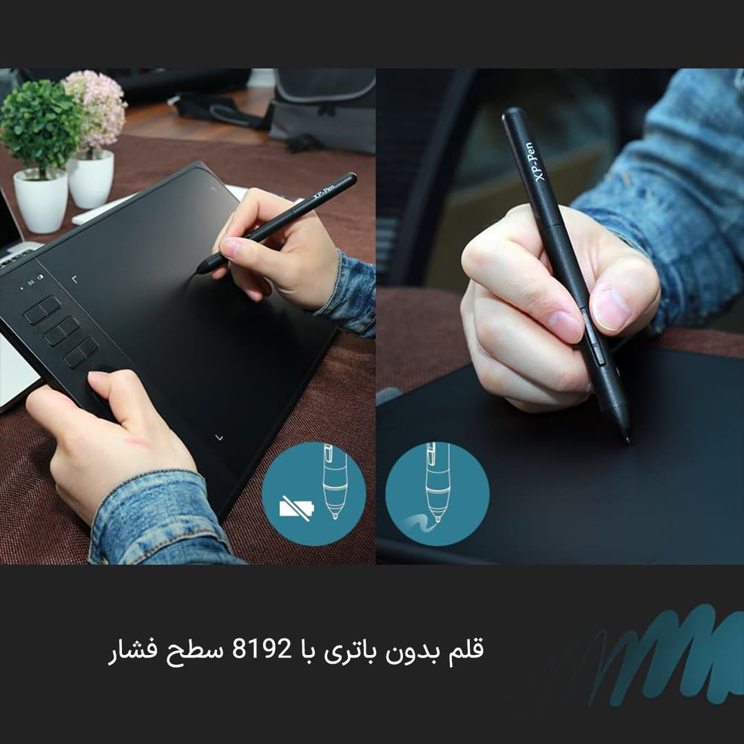 تبلت طراحی گرافیکی و قلم نوری بیسیم XP-PEN STAR06 — تصویر ۴