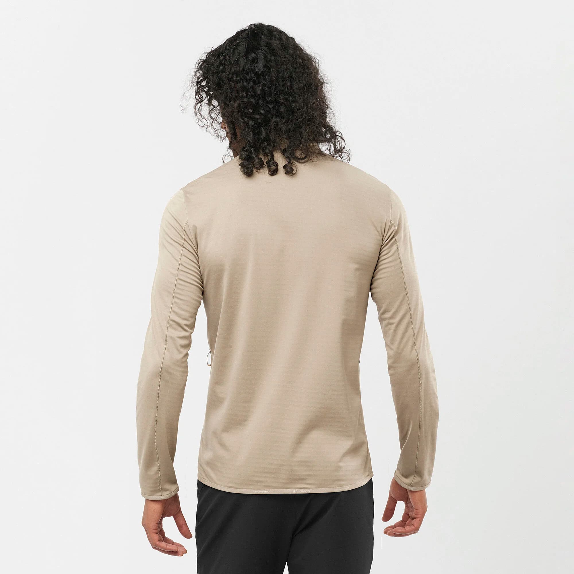 سویشرت سالامون / SALOMON – مدل Outrack FZ / خاکی — تصویر ۳
