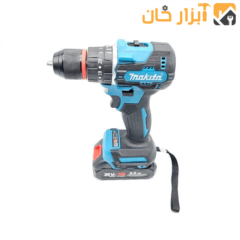 دریل شارژی چکشی ۳۶ ولت براشلس طرح ماکیتا