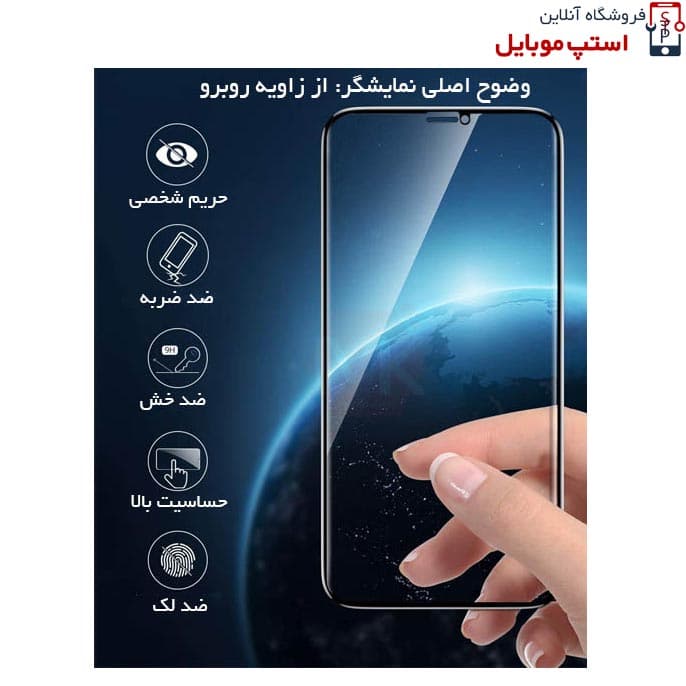 گلس آیفون 18 پرو مکس – IPHONE 18 PRO MAX از نوع پرایوسی و جنس شیشه ای — تصویر ۴