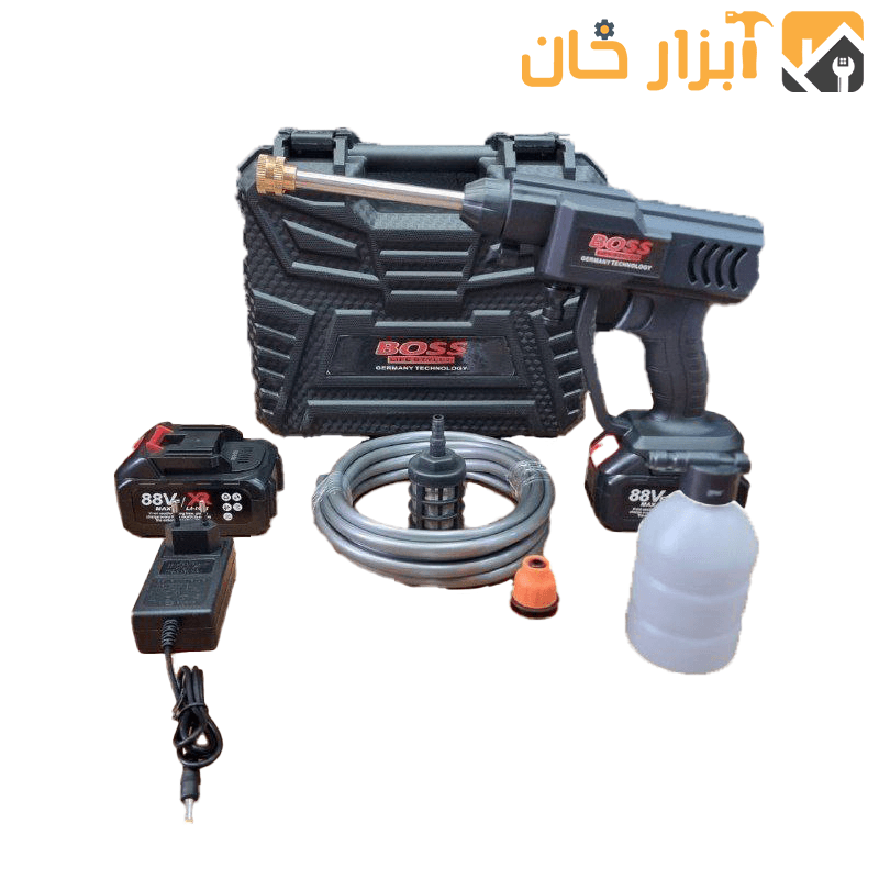 کارواش و سم‌پاش شارژی دو باتری باس