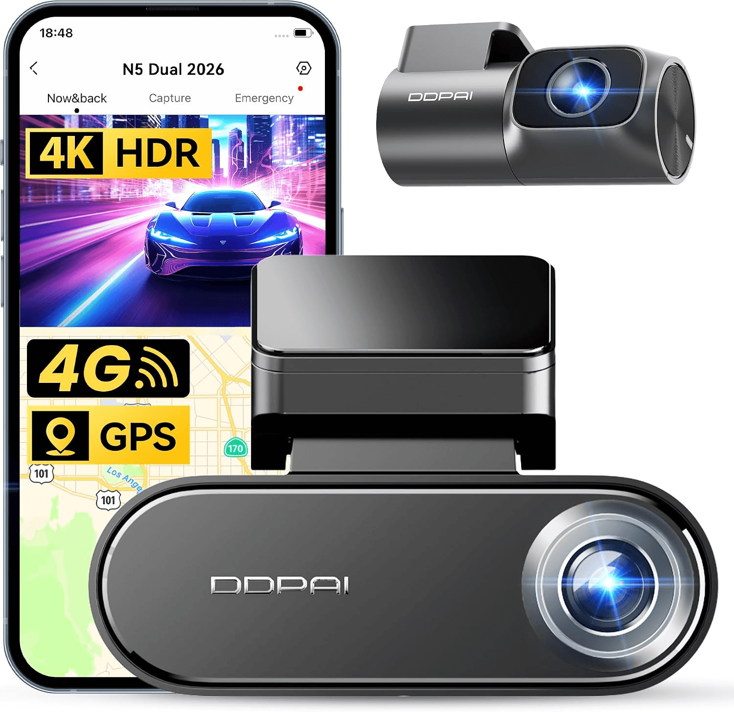 دوربین خودرو شیائومی DDPAI N5 Dual Dash Cam new version (اورجینال ارسال فوری) — تصویر ۳