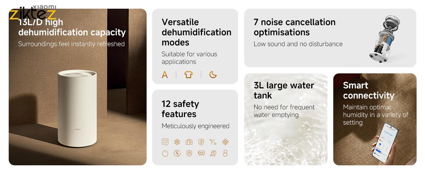 رطوبتگیر هوشمند شیائومی Xiaomi Smart Dehumidifier BHR8375GB NEW — تصویر ۸