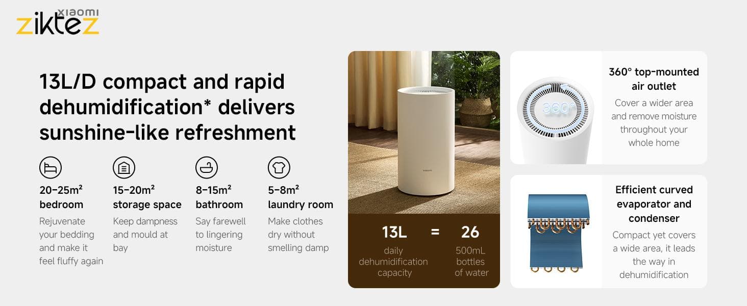 رطوبتگیر هوشمند شیائومی Xiaomi Smart Dehumidifier BHR8375GB NEW — تصویر ۶