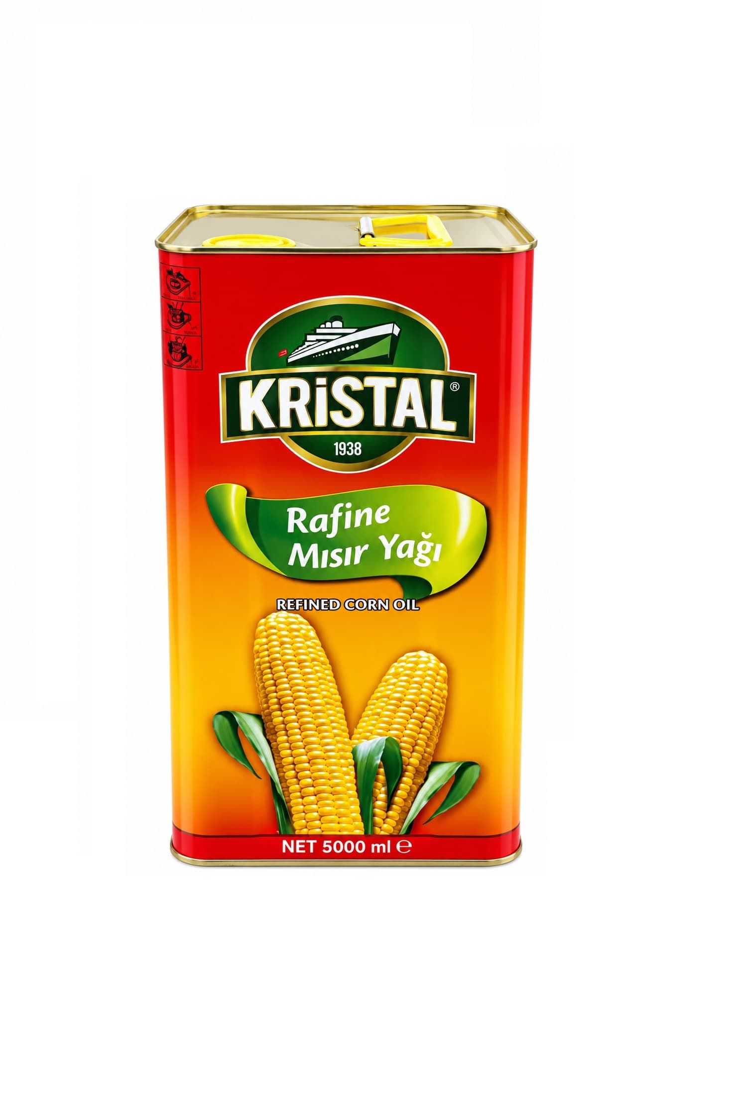 روغن ذرت کریستال Kristal Refined Corn Oil حجم 5 لیتر