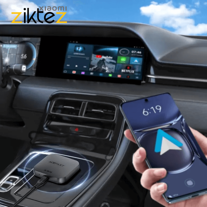 اپل کارپلی اندروید اتو بی سیم اندروید باکس خودرو پشتیبانی از اینترنت CarPlay Android Auto Ai Box (اورجینال با گارانتی) — تصویر ۵