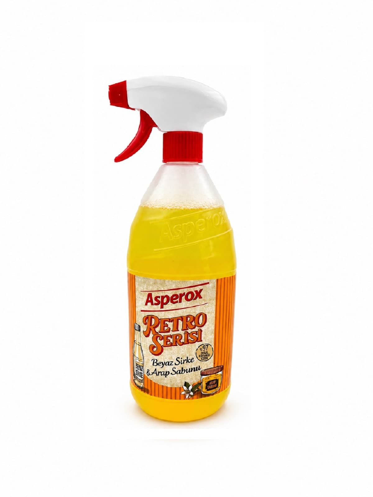 اسپری پاک‌کننده چندمنظوره اسپروکس Asperox Retro Serisi با سرکه سفید و صابون عربی