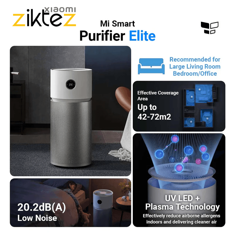 دستگاه تصفیه هوای هوشمند شیائومی Xiaomi Smart Air Purifier Elite NEW version (اورجینال گلوبال ارسال فوری) — تصویر ۴
